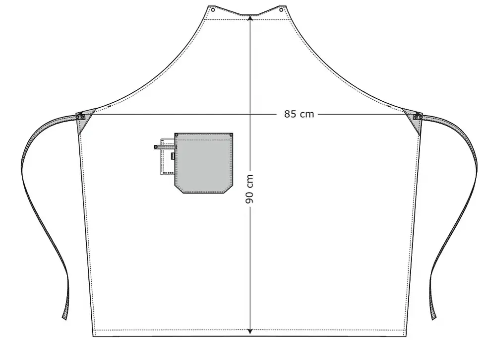 Thumbnail: Kentaur Raw Snap-On Bib Apron with Pockets