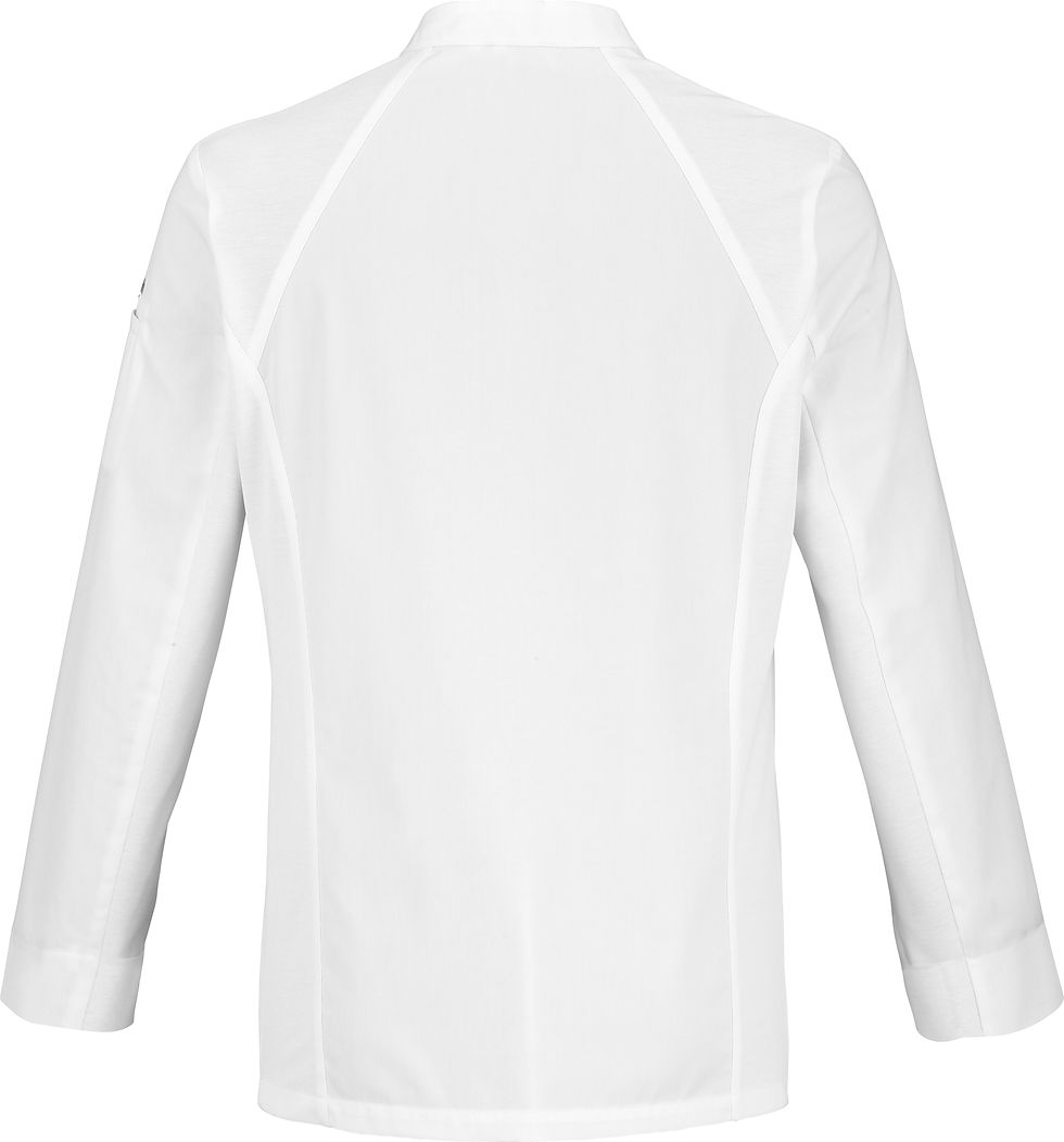 Thumbnail: Lafont New Basil Long Sleeve Chef Jacket White Back