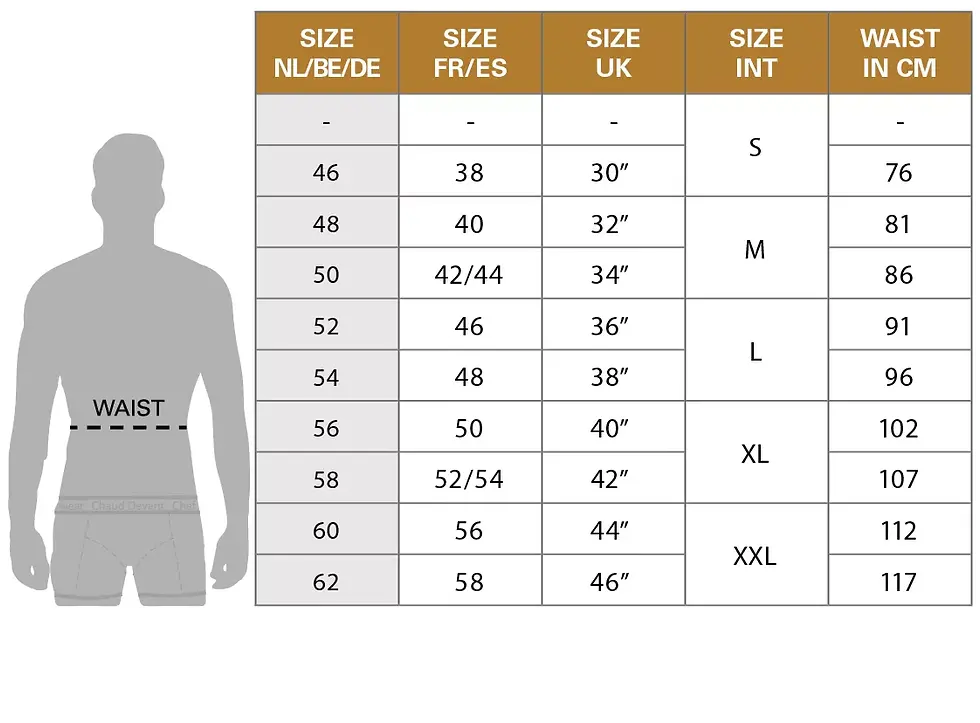 Thumbnail: Chaud Devant Men's Trouser Size Chart