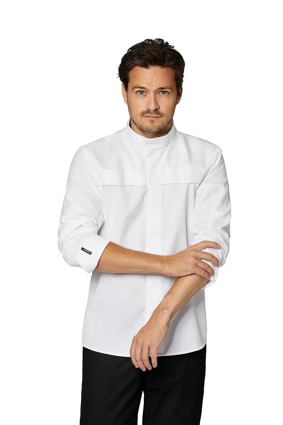 Thumbnail: Kentaur Men's Snap-On Long Sleeve Chef Jacket