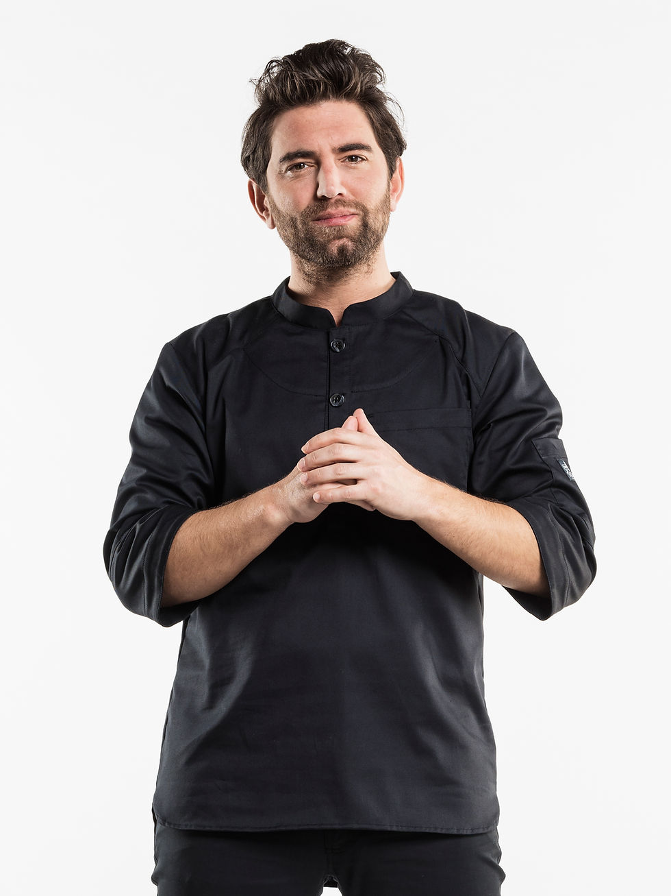 Chaud Devant Bujutsu Chef Jacket Black Front Man