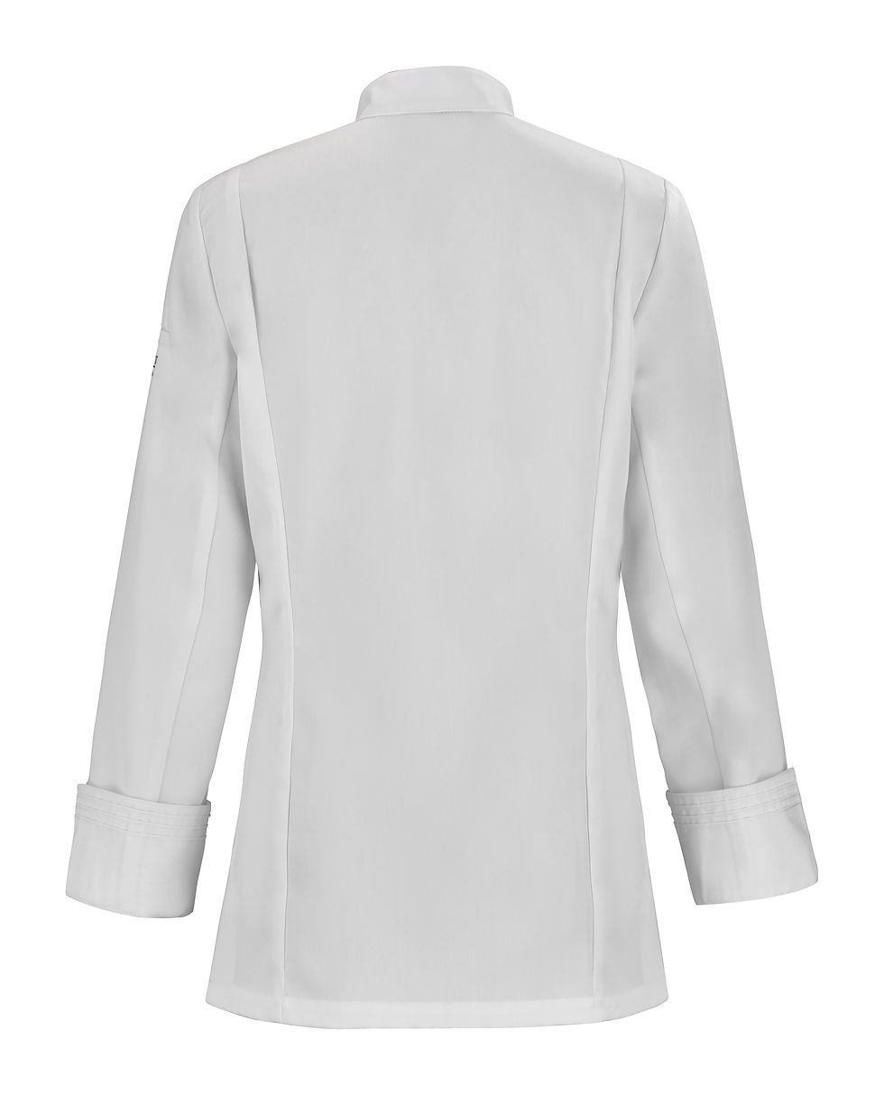 Thumbnail: Lafont Cristal Long Sleeve Women's Prestige Chef Jacket White Back