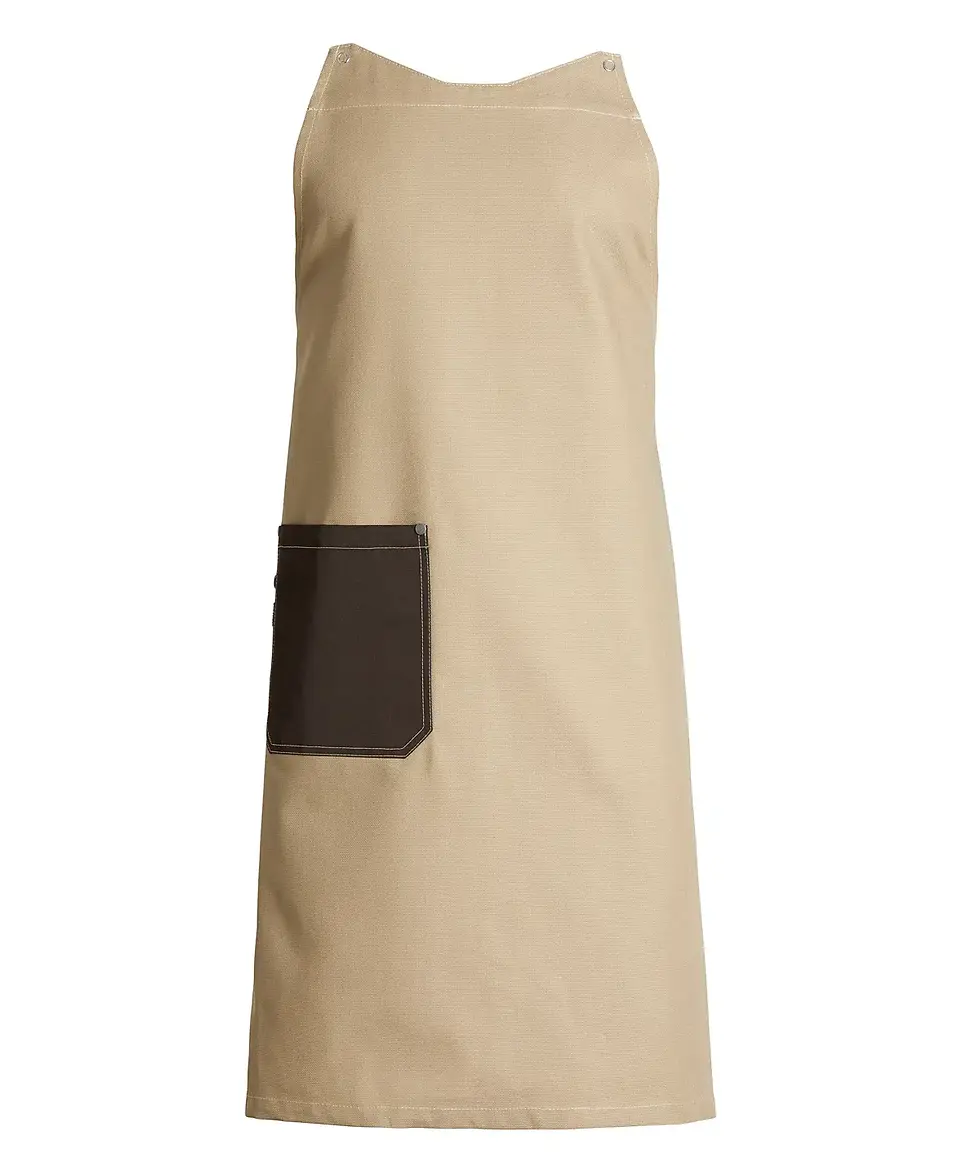Thumbnail: Kentaur Raw Snap-On Bib Apron with Pockets