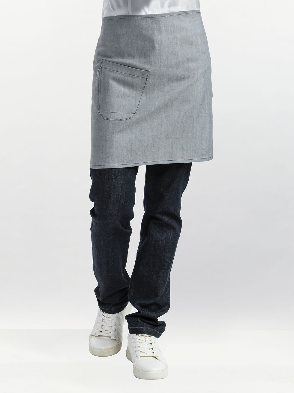 Thumbnail: Chaud Devant Bujutsu Mid Length Waist Apron Grey Front