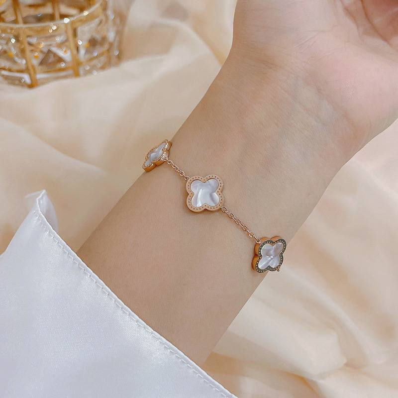 Thumbnail: 18K Gold Plated Clover Bracelet