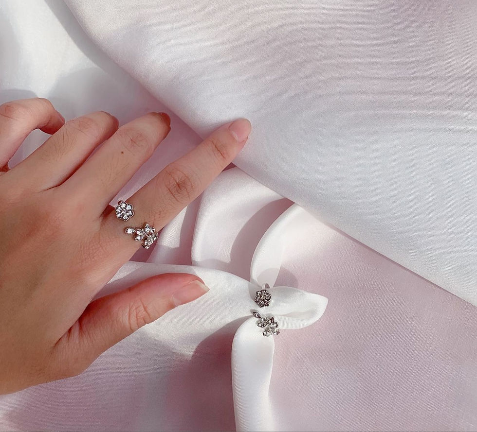 Thumbnail: Floral Waves Adjustable Ring