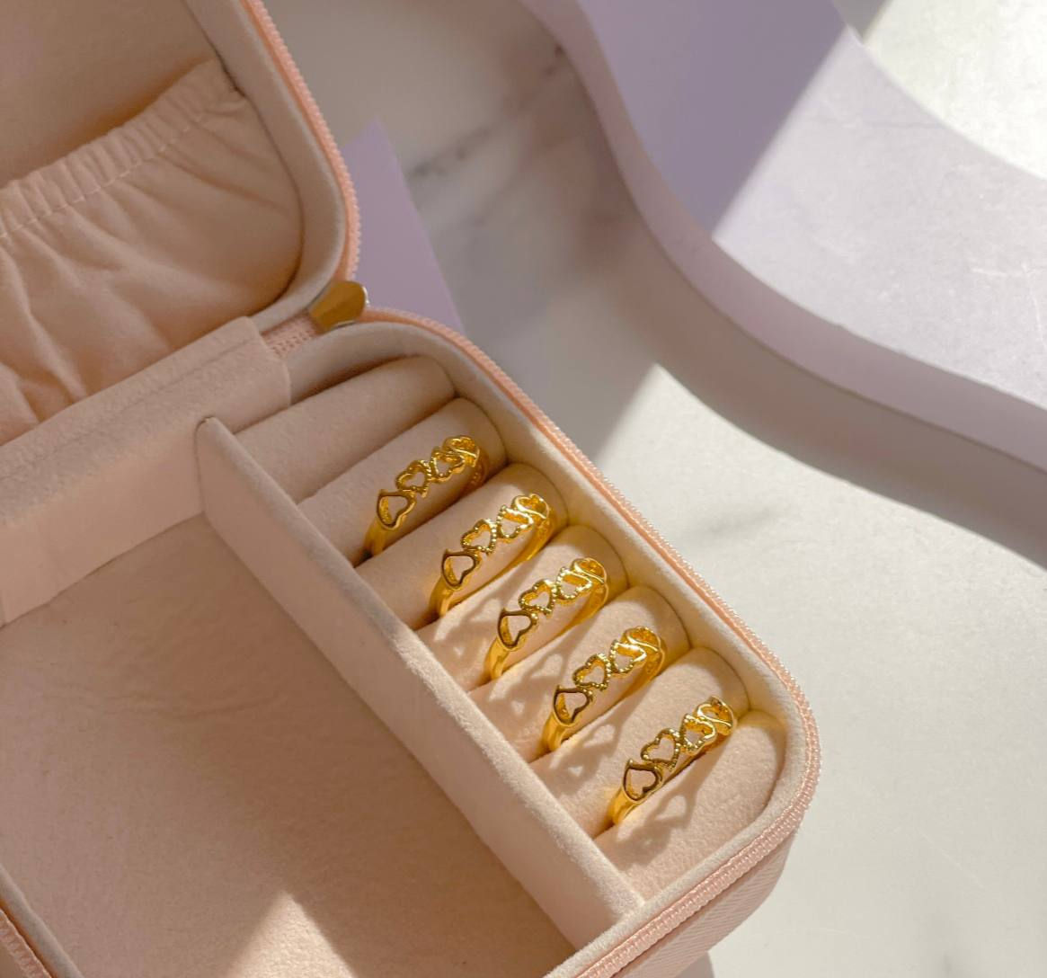 24k Gold Maeve Love Adjustable Ring