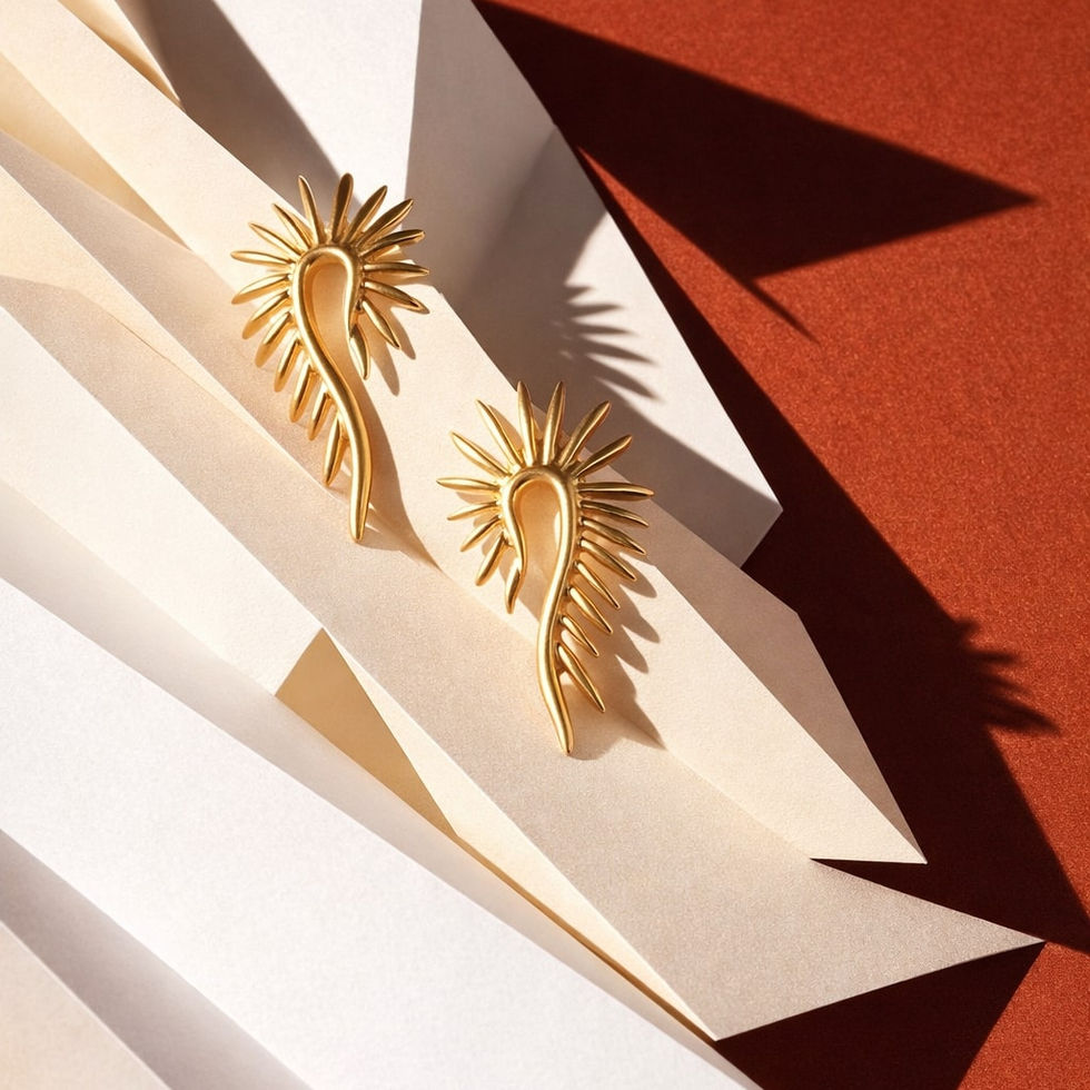 statement gold drop earrings abstract fashion jewelry for women