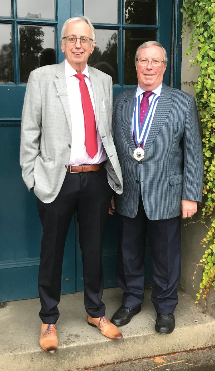 David Webb (on the left of the photo) and Club Chairman Christopher Jewitt (on the right).