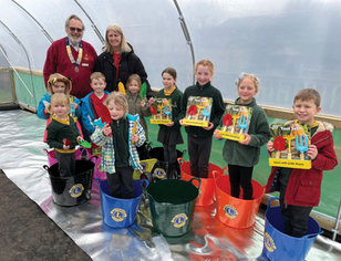 MATLOCK DERWENT VALLEY LIONS CLUBS SUPPORT OF ASHOVER PRIMARY SCHOOL GARDEN PROJECT
