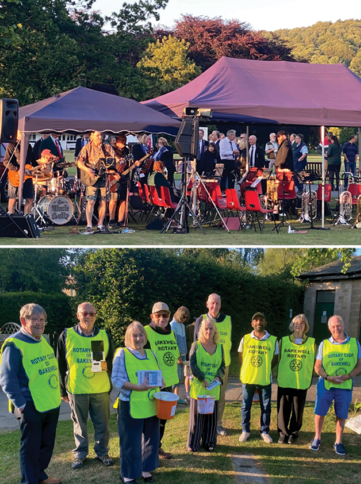 Uncle Salty UK and some of the volunteers from Bakewell Rotary Club