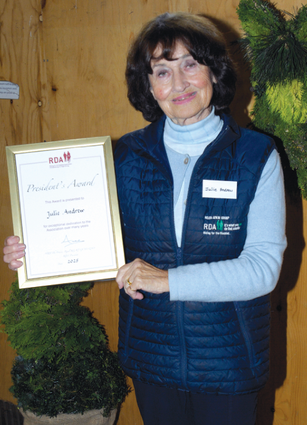 TOP ROYAL AWARD FOR VINTAGE VOLUNTEER JULIE