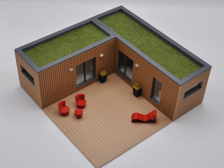 Maquette commerciale modulaire au 1/40 : une série de plusieurs dizaines d'exemplaires pour un fabricant de chalets de jardin