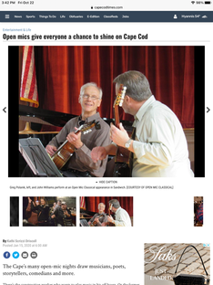 Open mics give everyone a chance to shine on Cape Cod - Cape Cod Times Article