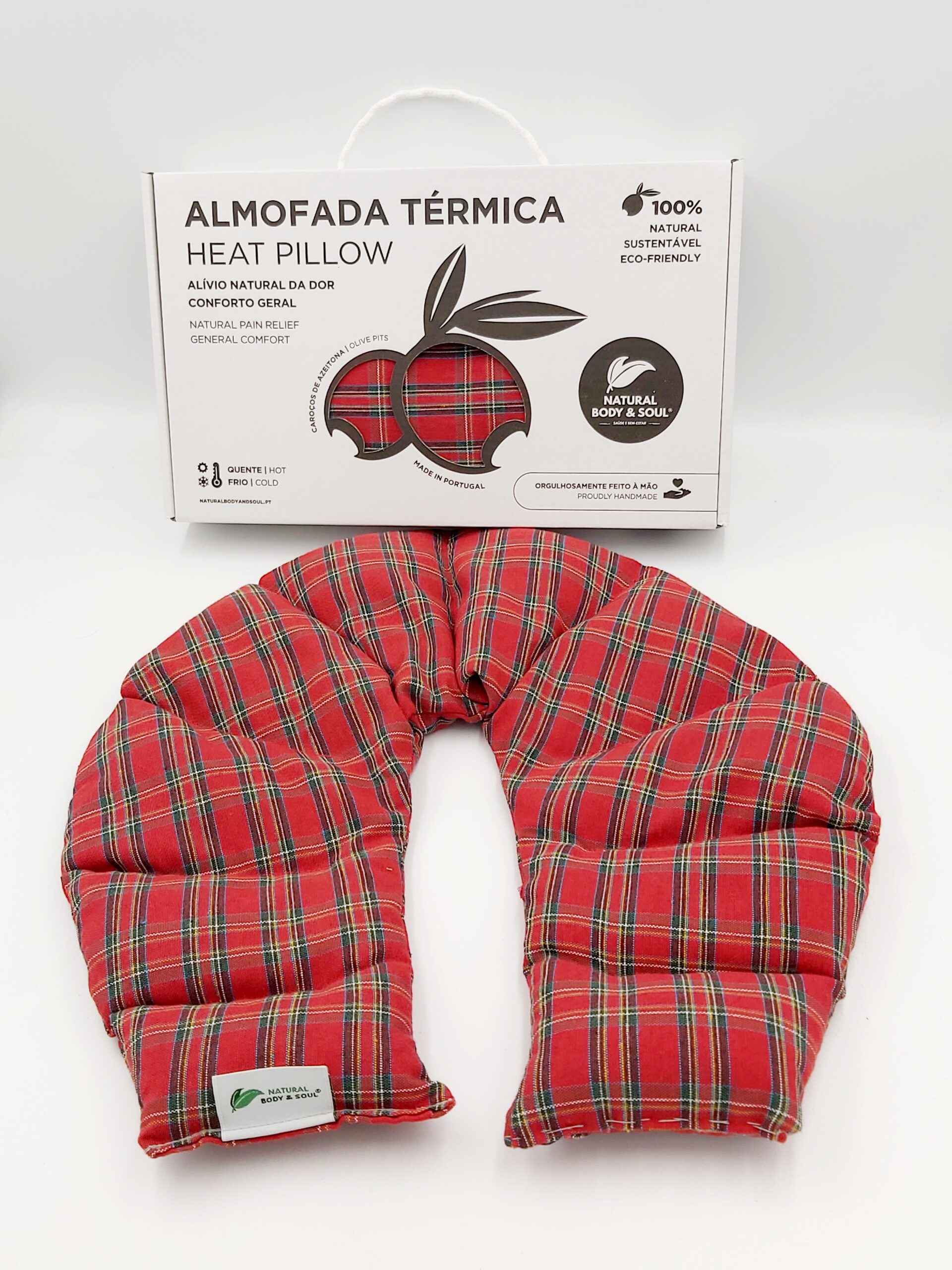 Almofada Cervical com caroços de azeitona