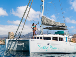 A romantic couple on an exclusive yacht