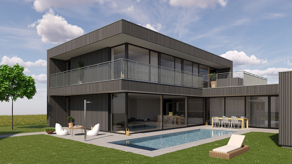 Rendering Kosten — fotorealistische Architekturvisualisierung eines modernen Einfamilienhauses