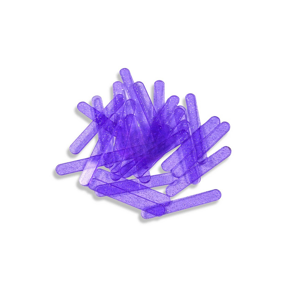 Thumbnail: TRANSPARENT GLITTER MINI ACRYLIC POPSICLE STICKS
