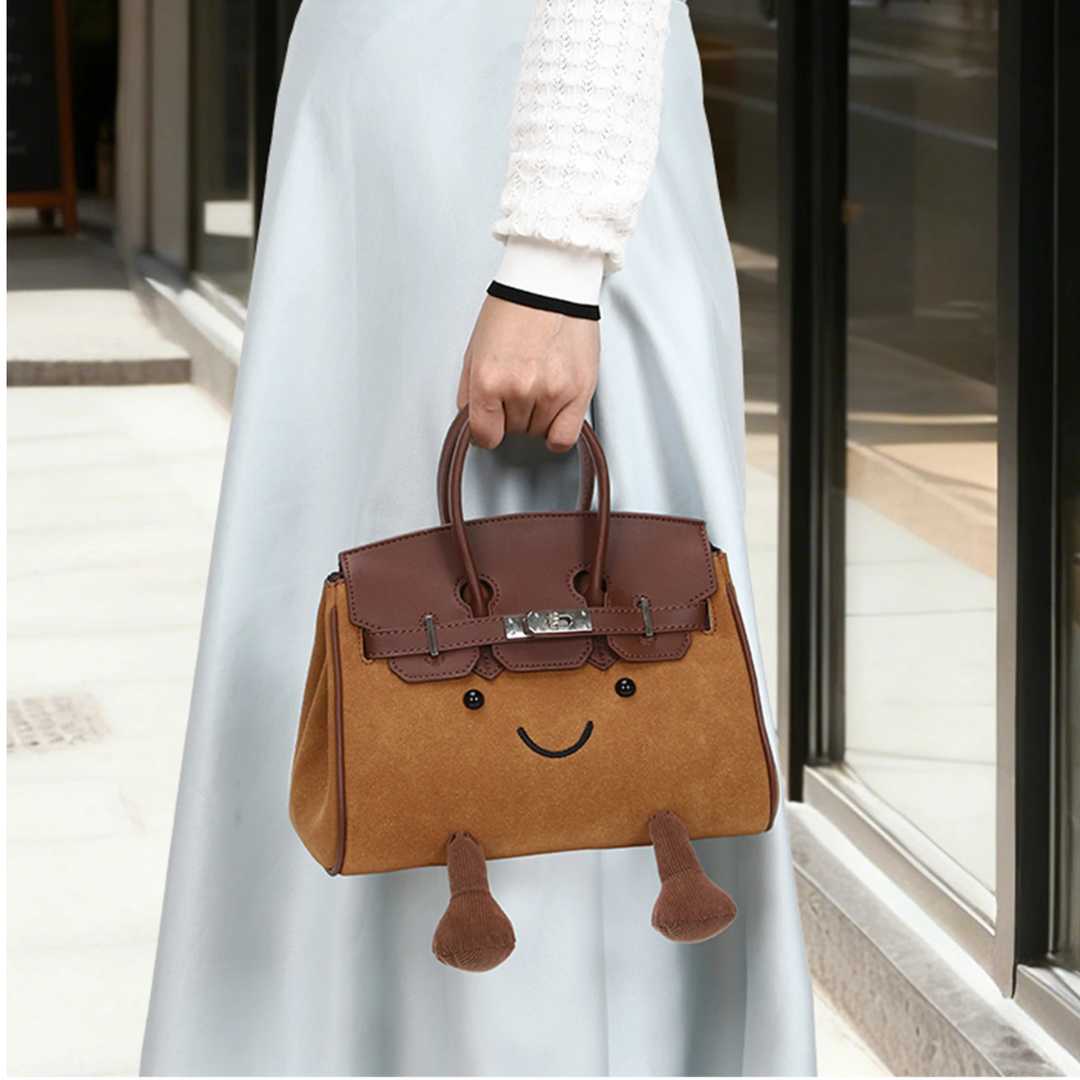SUEDETTE SMILEY BAG