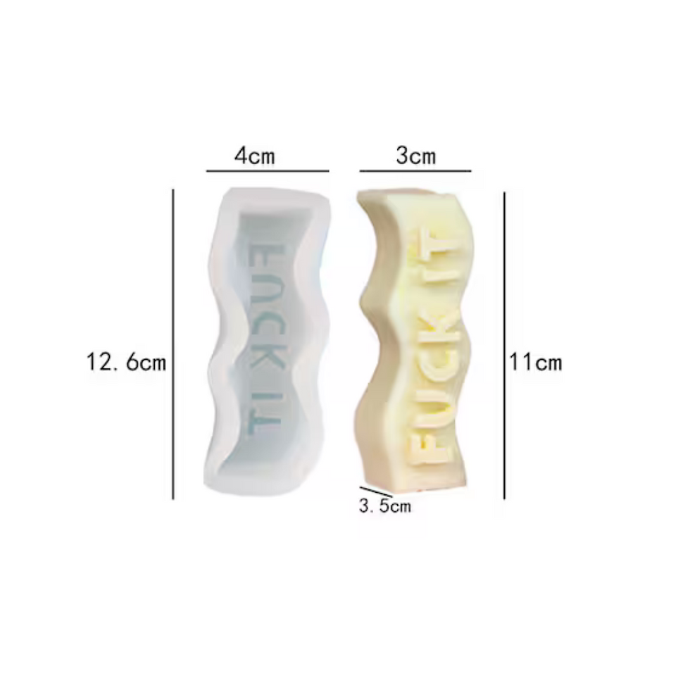 Thumbnail: FUCK IT SLOGAN WAVY SILICONE MOLD