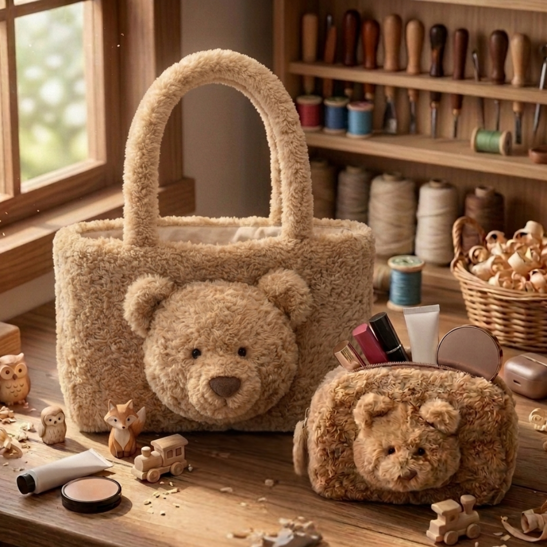 MR BEBE BEAR TOTE BAG & POUCH