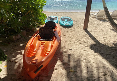 Free kayaks for guests