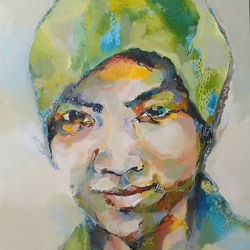 Portrait au bonnet bleu