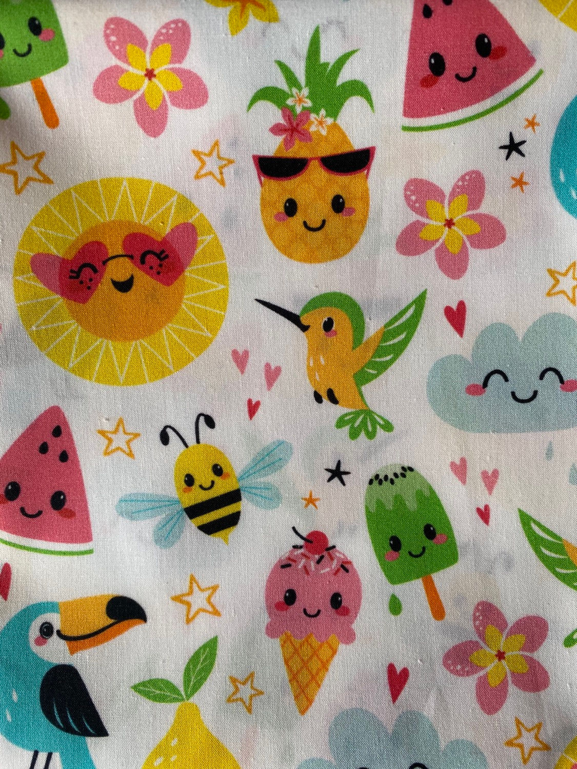 Ranita Santi soles pájaros y frutas 