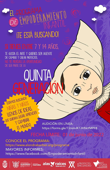 CONVOCATORIA 2022 Programa de Empoderamiento Infantil Amat Victoria Curam Acapulco