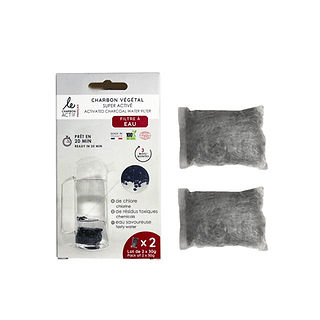 Cartouches De Charbon Actif Végétal (lot De 3) - Fabriqué En France - Compatible Carafes Filtrantes Rechargeables