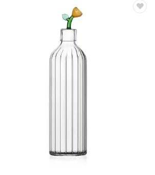 Miniature : Carafe filtrante en verre avec bouchon + Charbon Binchotan