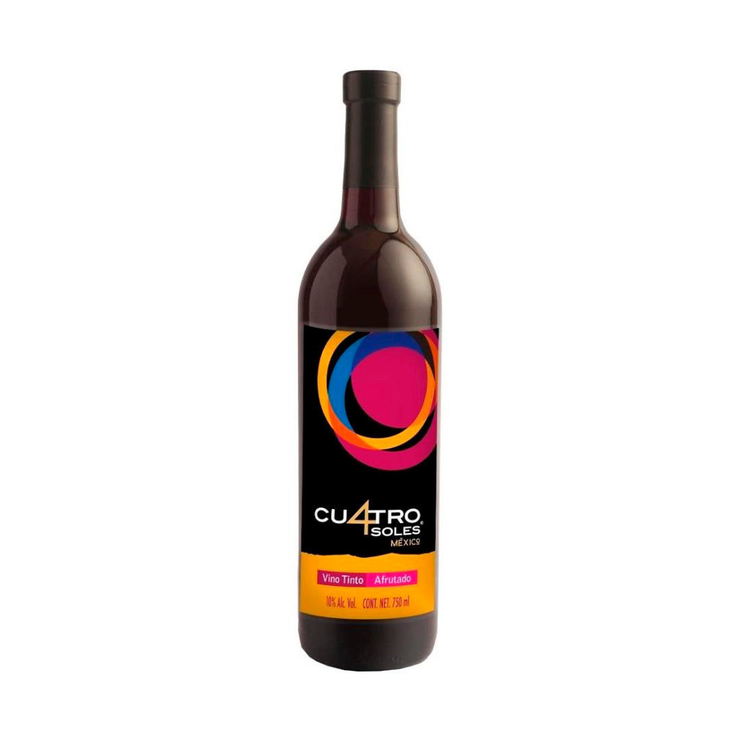 Vino Tinto Cuatro Soles Afrutado, 750ml