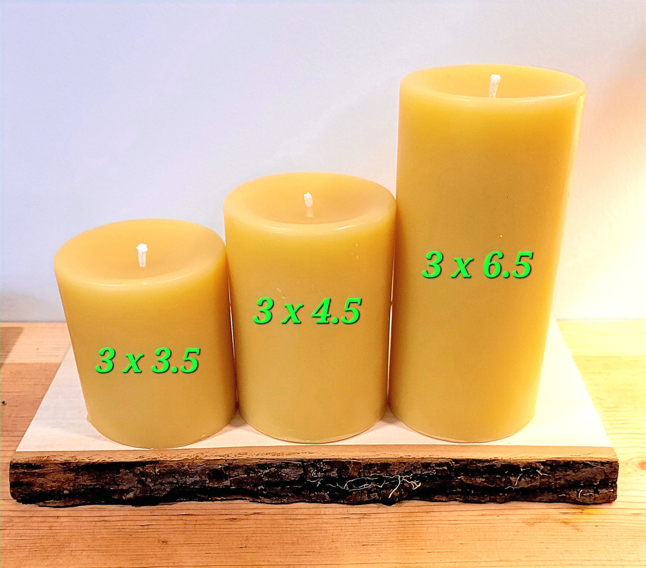 100% Beeswax Pillars