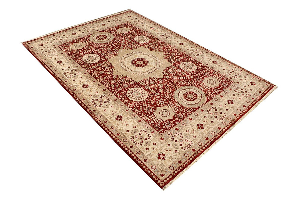 Thumbnail: Firebrick Mamluk 5' 3 x 7' 6 - SKU 71480