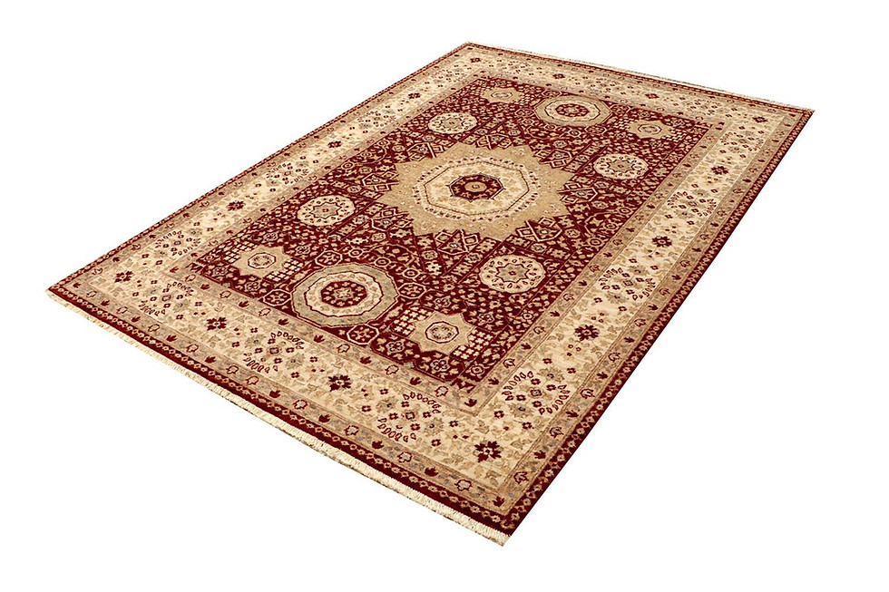 Thumbnail: Firebrick Mamluk 5' 3 x 7' 6 - SKU 71480