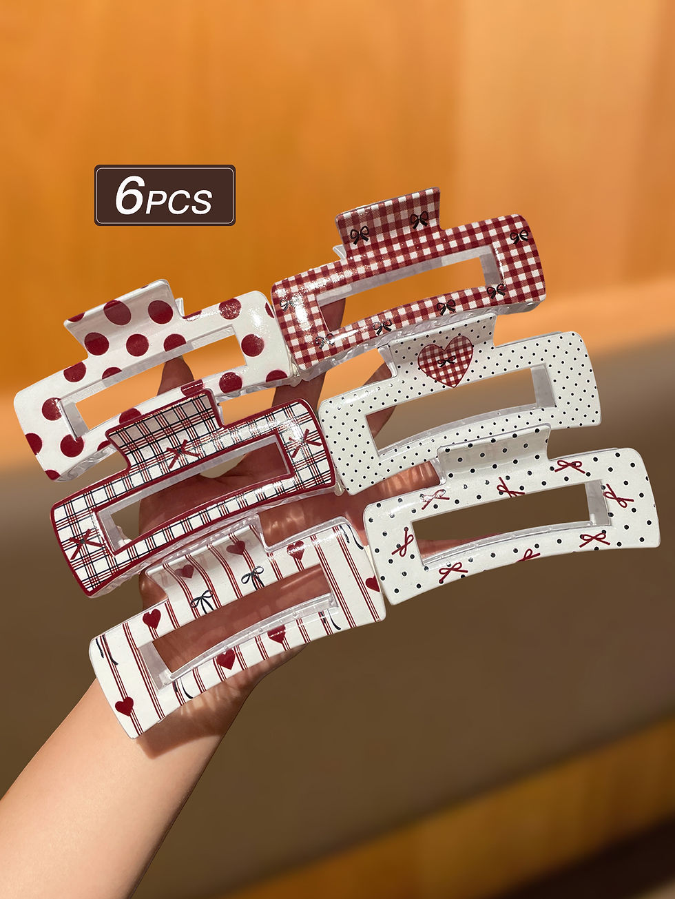 Thumbnail: 6PCS Elegant Hair Clip Set