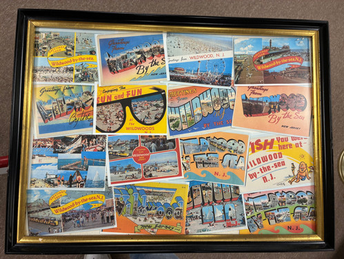 その他 apple postcard set x3 Framed Wildwood Postcard Collage | whsmuseum