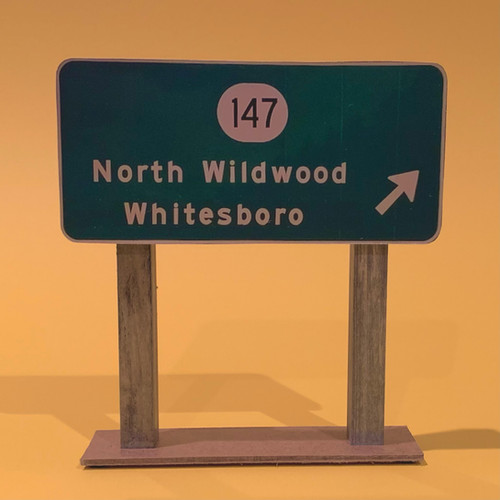 Hunts pier Wildwood Crest Desktop Wood Miniature Exit Road signs