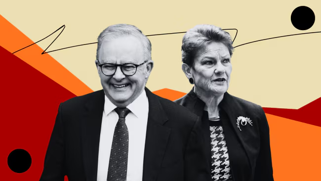 PM Anthony Albanese and One Nation Leader Pauline Hanson