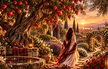 Le jardin des grenades au coucher du soleil.png