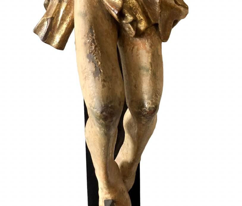 Miniatura: Cristo em madeira entalhada e pintada séc. XVIII