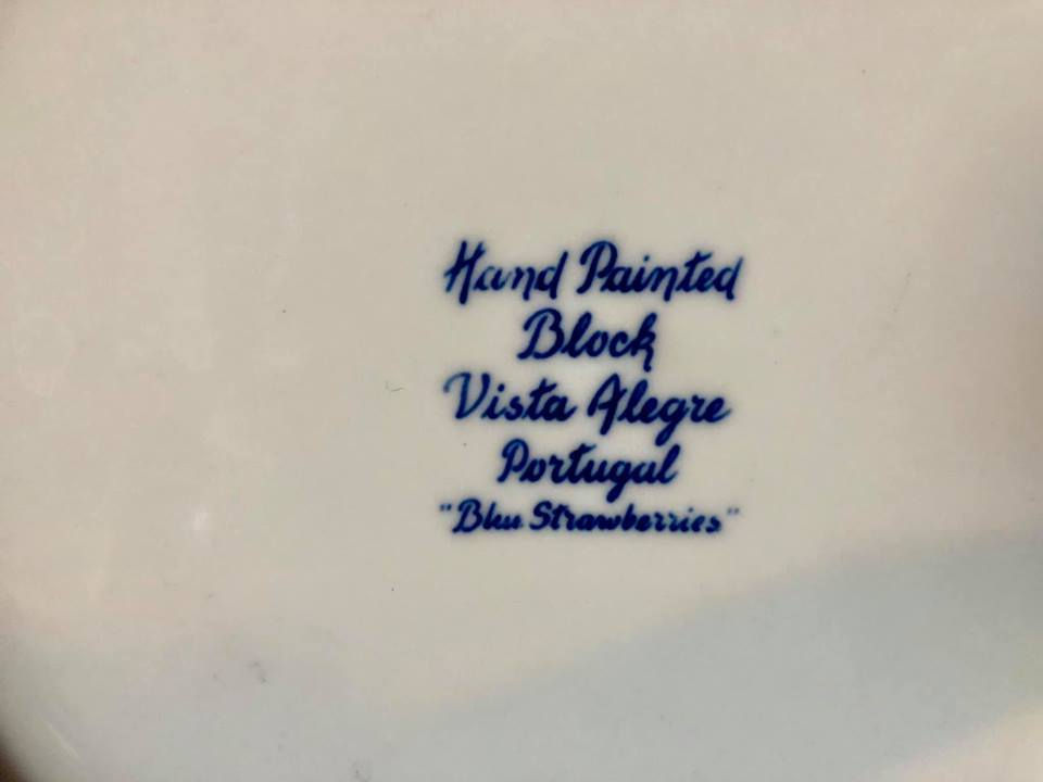 Miniatura: Prato da Vista Alegre “Blue Strawberries” (Exportação)