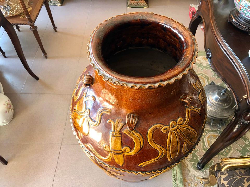 Miniatura: Grande pote em cerâmica chinesa vidrada