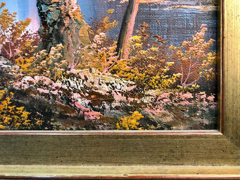 Miniatura: Quadro a óleo sobre tela assinado