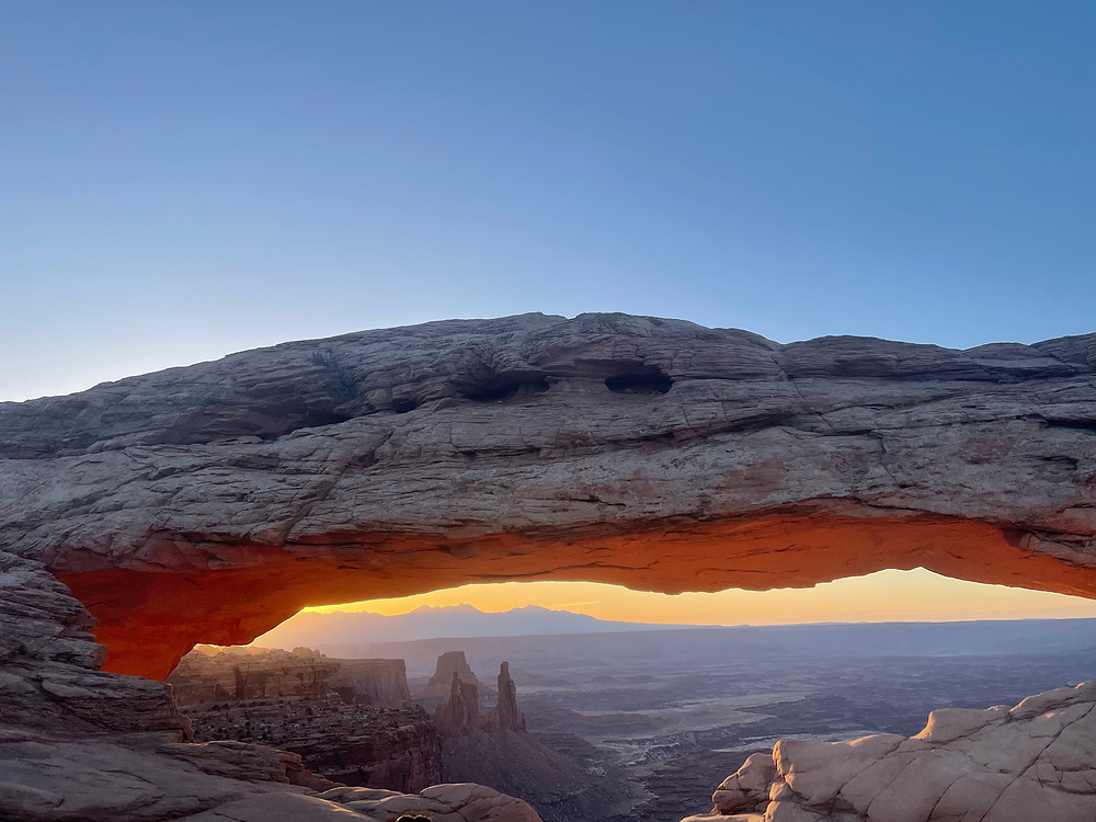 Mesa arch sunset in Canyonlands National Park, Moab, Utah