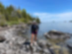 Article writer Abby on the rocky shores of Isle Royale National Park