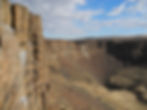 Brown Columnar basalt stretches for miles, making for a climber's paradise in Frenchman Coulee, Vantage, Washington
