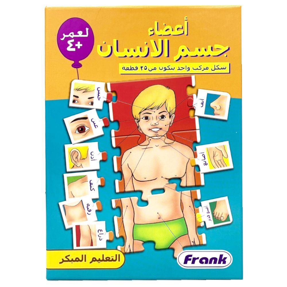 اعضاء جسم الانسان- شكل مركب واحد يتكون من 25 قطعة