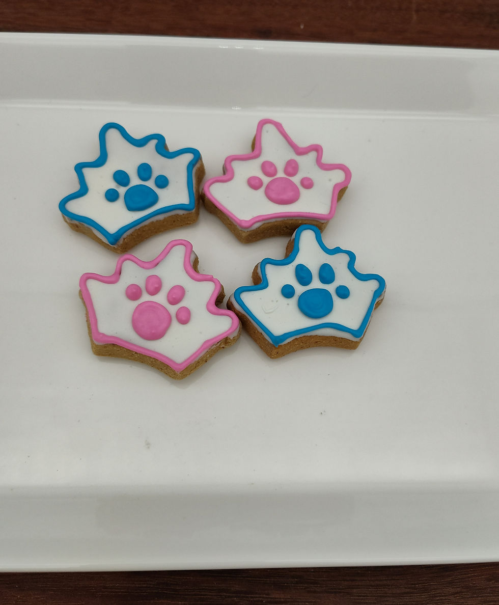 Fun Bite Crown Paw Print Cookies - 20/Case