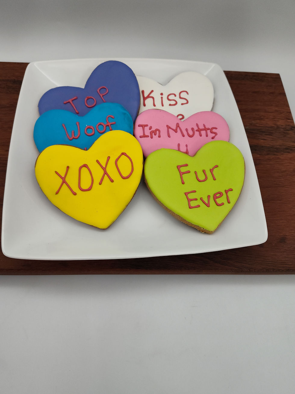 Large Colorful Conversation Hearts- 12/CASE